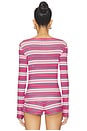 view 3 of 5 X JENNIE Sophie Lightweight Jersey Long Sleeve Top in Sunset Stripe