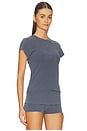 view 2 of 4 CHEMISE EVA COTTON RIBBED TEE in Comet