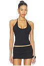 view 2 of 5 X JENNIE Chantal Halter Cotton Jersey Top in Black