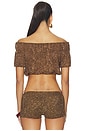 view 3 of 4 BLUSA PAULINA CHIFFON in Vintage Cheetah