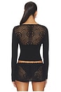 view 3 of 4 MANGA ARLO CLOUD KNIT LONG SHIRT in Black