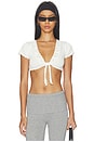 view 1 of 4 X Paige Lorenze Eternity Crochet Front-tie Blouse in Marry Me