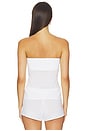 view 3 of 4 Margot Knit Tube Top in White Hibiscus