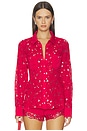 view 1 of 5 X Devon Lee Carlson Bestie Chiffon Button Down in Beach House Bloom