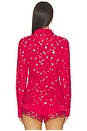 view 3 of 5 X Devon Lee Carlson Bestie Chiffon Button Down in Beach House Bloom