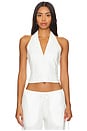 view 1 of 4 Cottage Poplin Halter in White