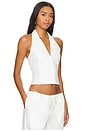 view 2 of 4 Cottage Poplin Halter in White