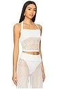 view 2 of 5 Orchard Crochet Halter Top in White