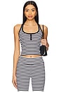 view 1 of 5 Bambi Rib Halter Top in Silhouette Stripe