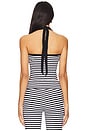 view 3 of 5 Bambi Rib Halter Top in Silhouette Stripe