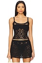 view 1 of 5 Seaside Crochet Tank in Black