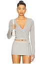 view 1 of 4 Whisper Knit Wrap Top in Mochi