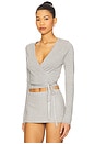 view 2 of 4 Whisper Knit Wrap Top in Mochi