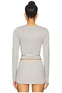 view 3 of 4 Whisper Knit Wrap Top in Mochi