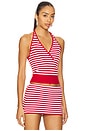 view 2 of 4 Dylan Cloud Knit Halter Top in Barn Dance Stripe
