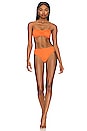 view 4 of 4 Cleo Plisse Bikini Top in Marigold