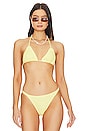 view 1 of 5 Chloe Crochet Triangle Top in Honey Butter