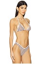 view 2 of 4 Paradise Bikini Top in Brown Sugar Stripe