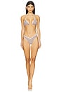 view 4 of 4 Paradise Bikini Top in Brown Sugar Stripe