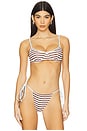 view 1 of 4 Cola Bikini Top in Brown Sugar Stripe
