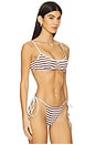 view 2 of 4 Cola Bikini Top in Brown Sugar Stripe