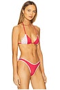 view 2 of 5 Coastal Bikini Top in Red Polka Dot Print
