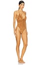 view 2 of 4 x Bella Hadid Barrel Suede One Piece Swimsuit in Sun Kissed Suede