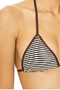 view 5 of 5 x Bella Hadid Nick Striped Rib Bikini Top in Lasso