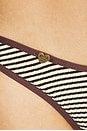 view 5 of 5 x Bella Hadid Dove Striped Rib Bikini Bottom in Lasso