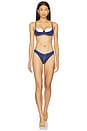 view 4 of 4 x Bella Hadid Blue Bikini Bottom in Summer Denim