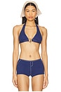 view 1 of 5 x Bella Hadid Frank Bikini Top in Summer Denim