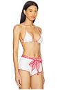 view 2 of 5 x Bella Hadid Paradise Terry Rib Bikini Top in Weekend At The Farm