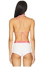 view 3 of 5 x Bella Hadid Paradise Terry Rib Bikini Top in Weekend At The Farm