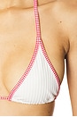 view 5 of 5 x Bella Hadid Paradise Terry Rib Bikini Top in Weekend At The Farm