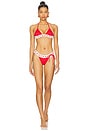 view 4 of 5 Lacey Bikini Bottom in Spice Dot Print
