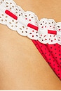 view 5 of 5 Lacey Bikini Bottom in Spice Dot Print