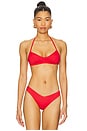 view 1 of 5 Micah Bikini Top in Spice Dot Print