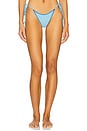 view 1 of 4 Mackenzie Ribbed Bikini Bottom in Blue Vanilla