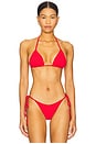 view 1 of 4 Nick Ribbed Bikini Top in Cherry