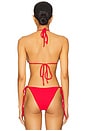 view 3 of 4 Nick Ribbed Bikini Top in Cherry