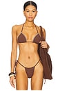 view 1 of 4 Nick Ribbed Bikini Top in Brown Sugar