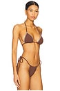view 2 of 4 Nick Ribbed Bikini Top in Brown Sugar