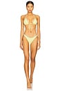 view 4 of 4 Harper Ribbed Bikini Bottom in Honeycomb
