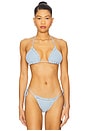 view 1 of 4 Nick Crochet Bikini Top in Blue Jay