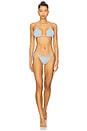 view 4 of 4 Mackenzie Crochet Bikini Bottom in Blue Jay