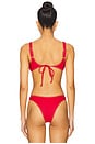 view 3 of 4 Franklin Denim Bikini Top in Red Denim