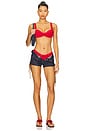 view 4 of 4 Franklin Denim Bikini Top in Red Denim