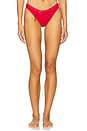 view 1 of 4 Ranger Denim Bikini Bottom in Red Denim