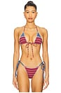 view 1 of 5 Paradise Bikini Top in Red Summer Stripe