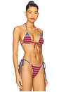 view 2 of 5 Paradise Bikini Top in Red Summer Stripe